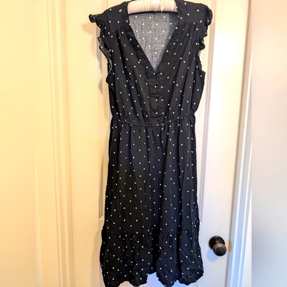 3/$45 Mix & Match ☀️ Old Navy Polka Dot Black And White Dress
